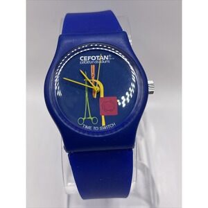 Cefotan (Time To Switch) Mechanical Watch Blue Plastic Band- Working
